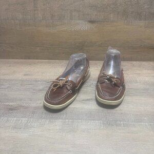 Sperry Top Sider Angelfish Brown Leather Boat Shoes Women's Size 8.5